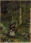 Laura Theresa Alma-Tadema With a Babe in the Woods Germany oil painting artist